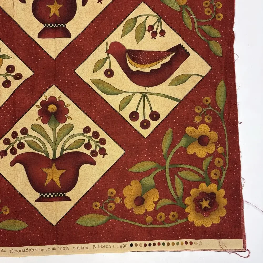 ABUNDANCE by Kathy Schmitz For Moda Pattern 5890 Cotton Fabric Panel 5/8 Yard